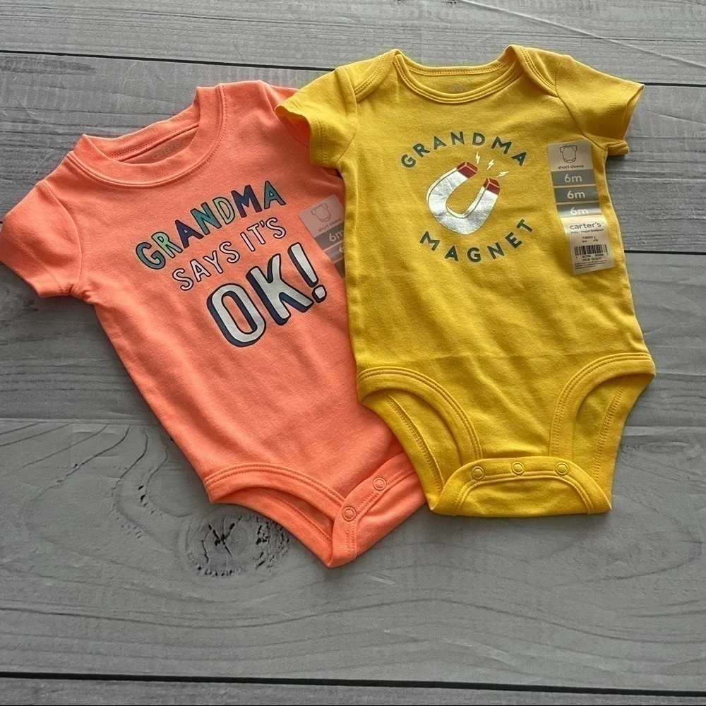✅2x Host  Pick✅ Carter’s Onesies, Set of 2, 6M